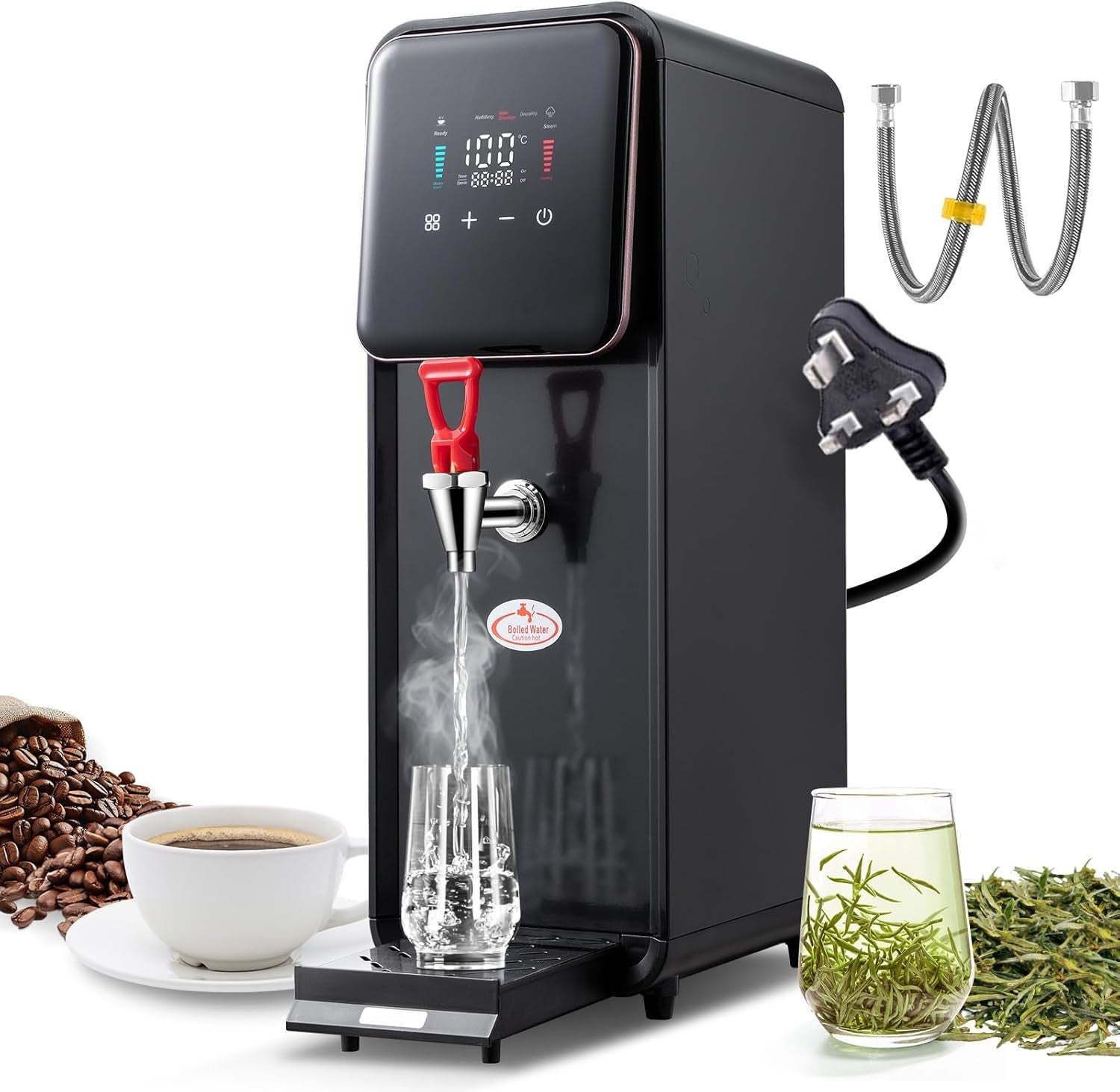 12L Commercial Hot Water Dispenser Stainless Steel Fast Heat Digital Control