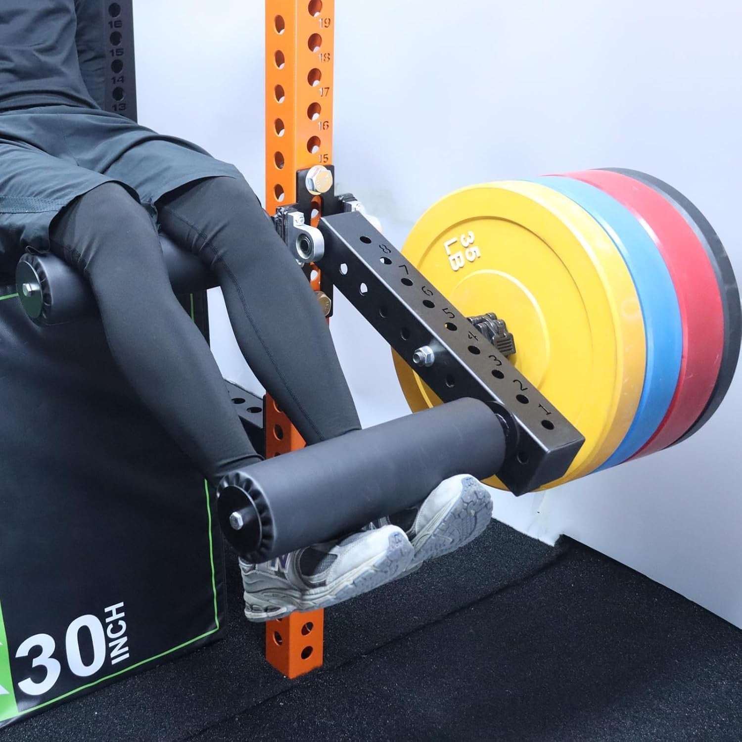 Leg Extension Curl Attachment Rack Mount Squat Roller Trainer