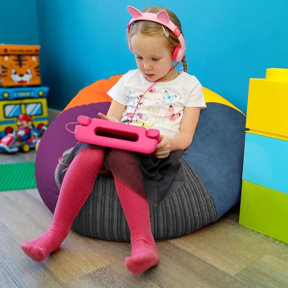 Kids Sensory Bean Bag Chair Soft Indoor Playroom Seat Lightweight Durable
