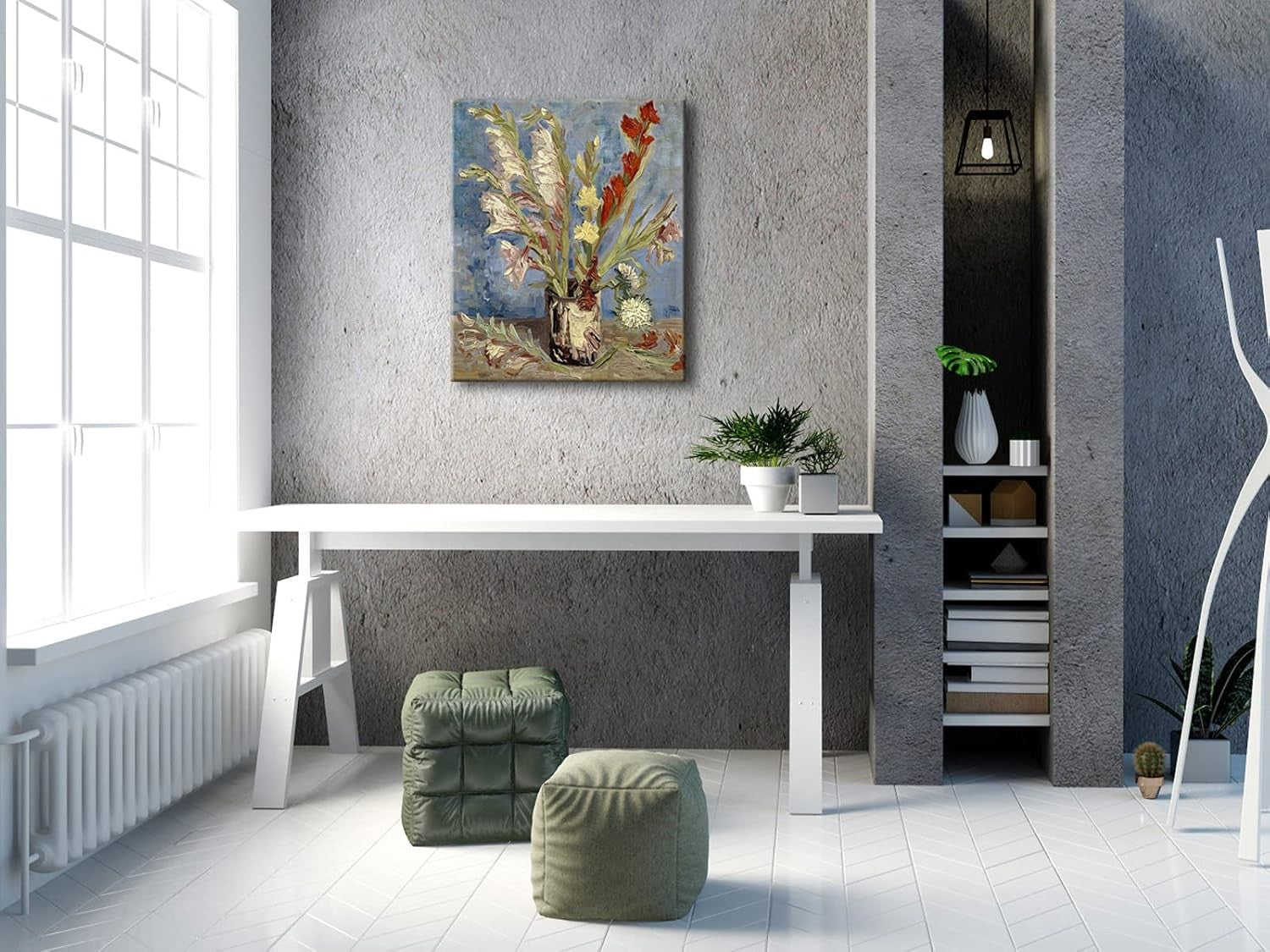 Large Modern Floral Canvas Wall Art Van Gogh Abstract Flowers