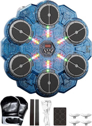 Music Boxing Machine LED Wall Mount Punch Trainer 9 Speed Home Gym Fitness