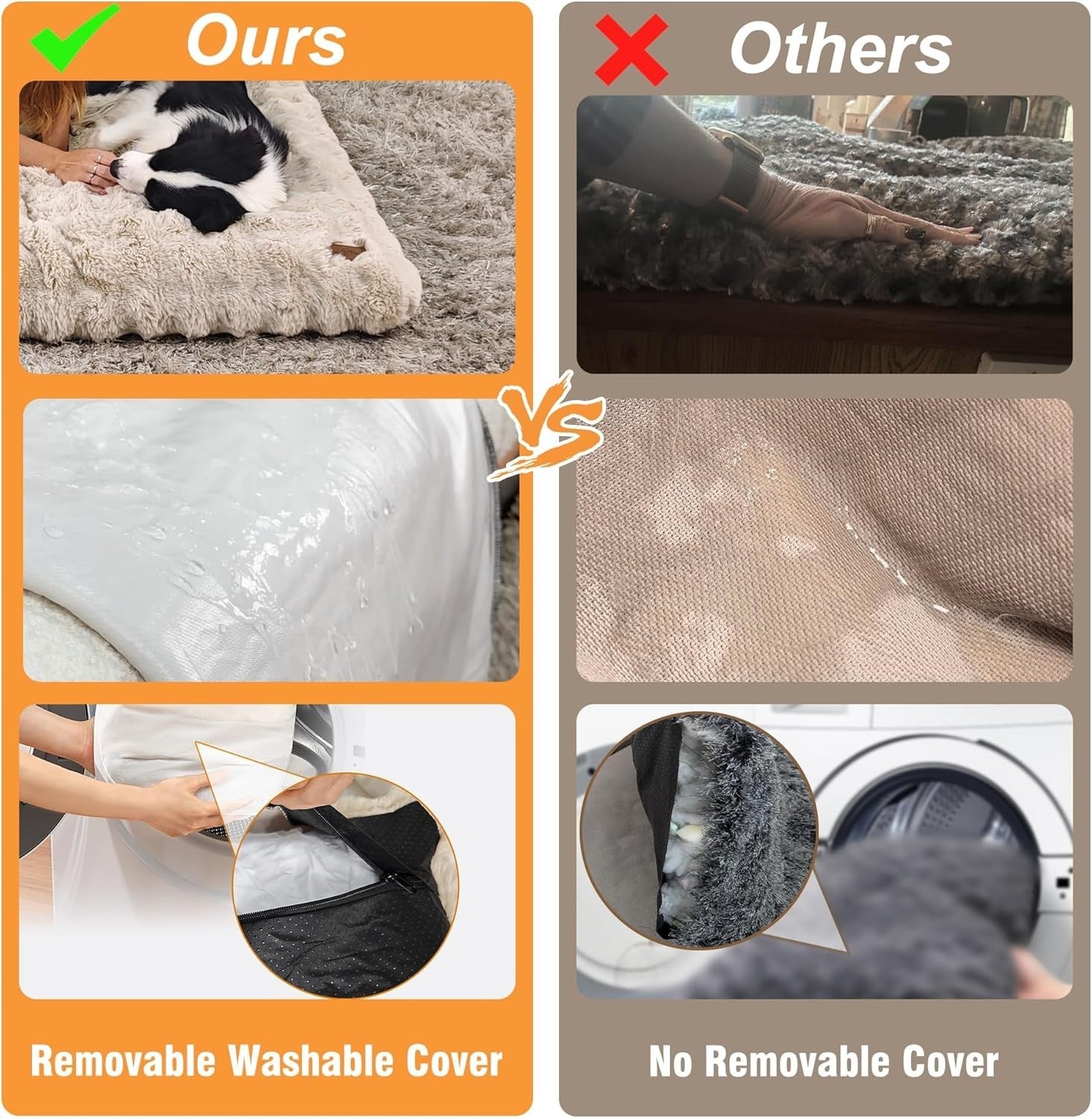 XXXL Calming Dog Crate Mattress 130x110x12cm Washable