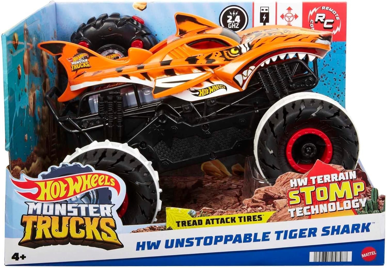Unstoppable Tiger Shark RC Truck 1:15 Scale – All-Terrain Remote Control Car