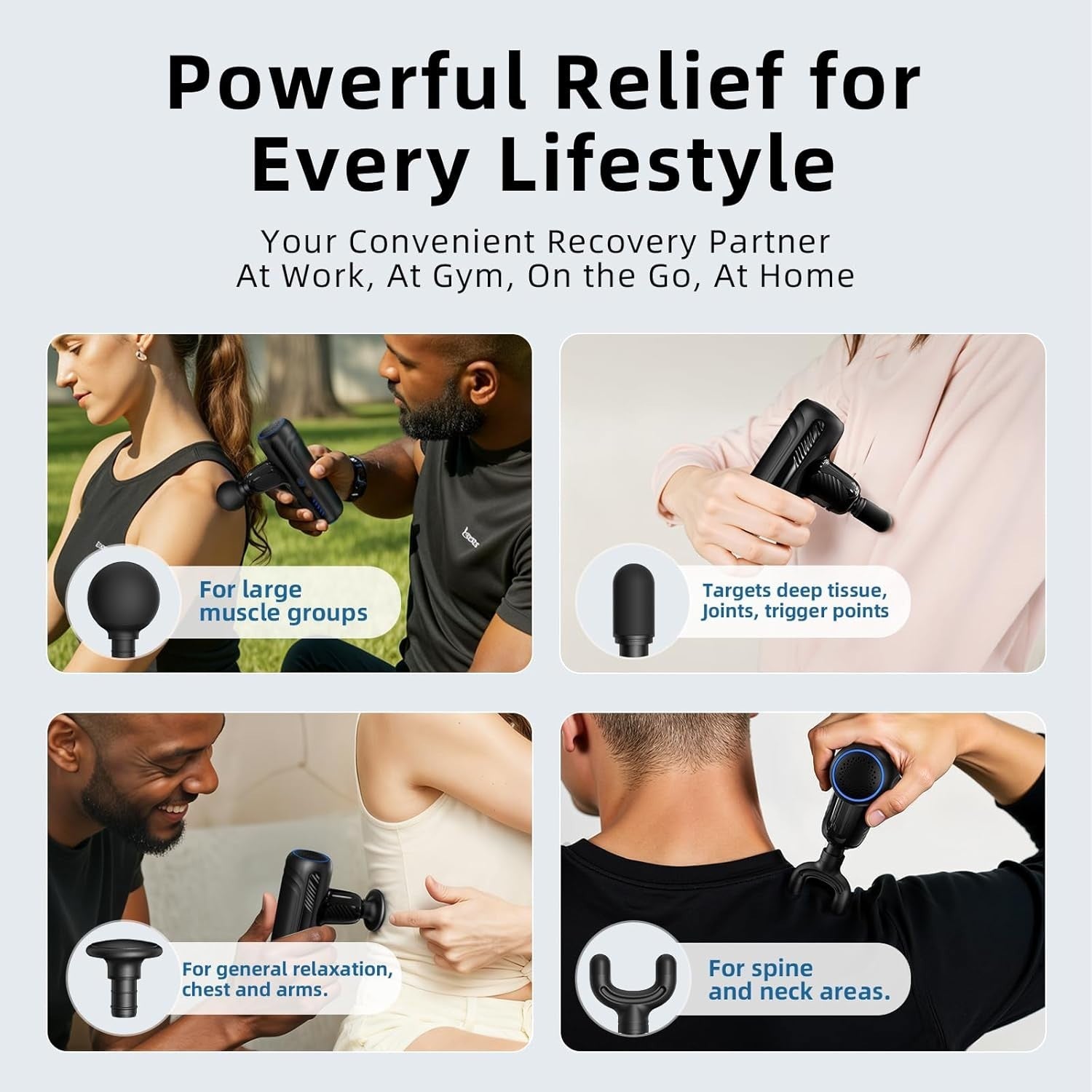 Mini Massage Gun with Heat Deep Tissue Muscle Relief 3200RPM Portable