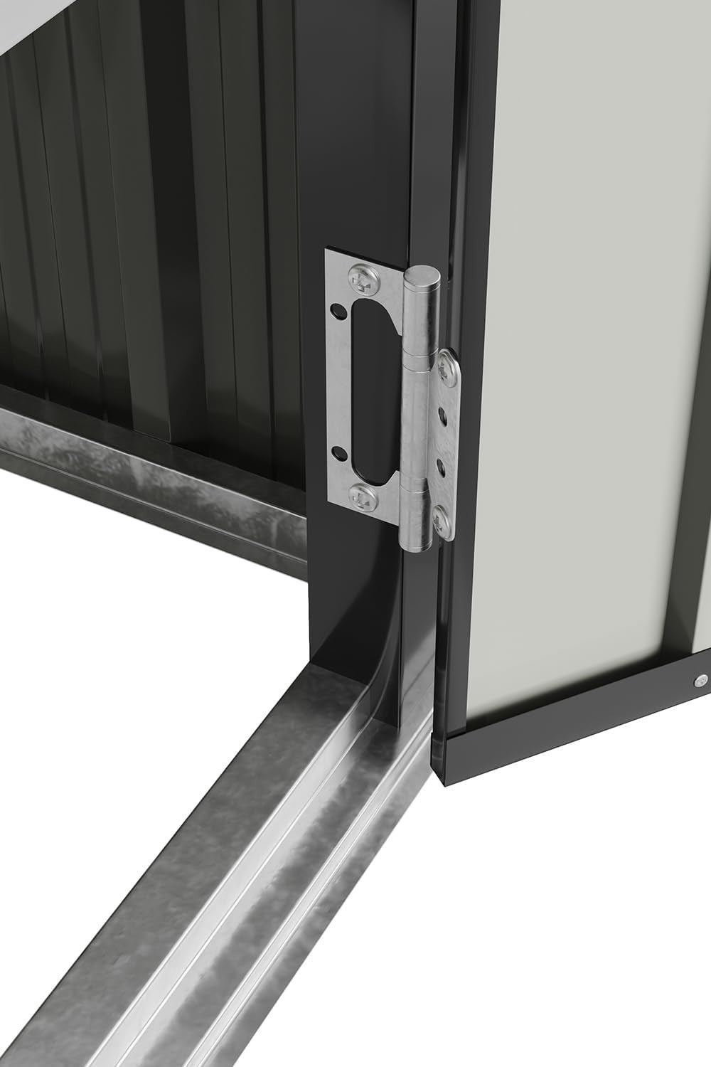 Metal Garden Storage Cabinet Outdoor Shed with 2 Adjustable Shelves Lockable