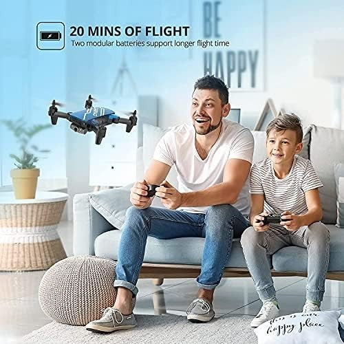 Mini Foldable Drone 720P HD Camera | Voice Control, 3D Flips, 2 Batteries
