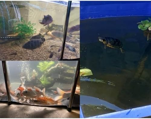 150x100x71cm Large Outdoor Koi Pond with Transparent PVC Viewing Window