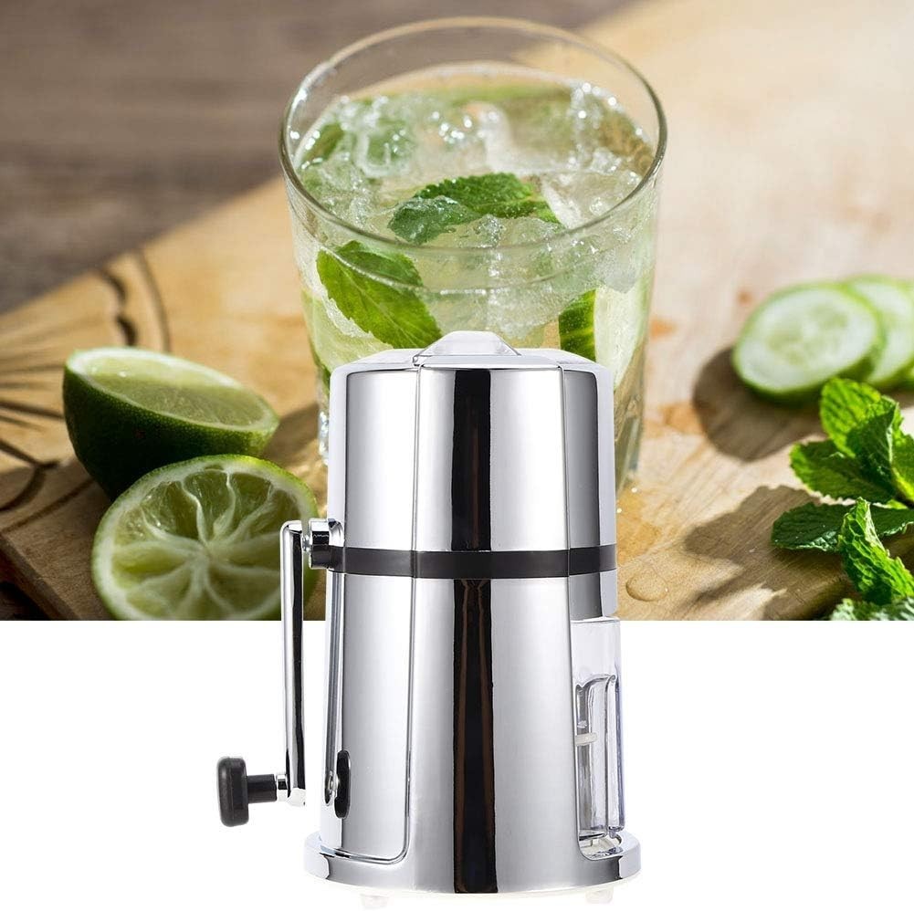 Manual Ice Crusher Portable Stainless Steel Blade Drink Ice Shaver