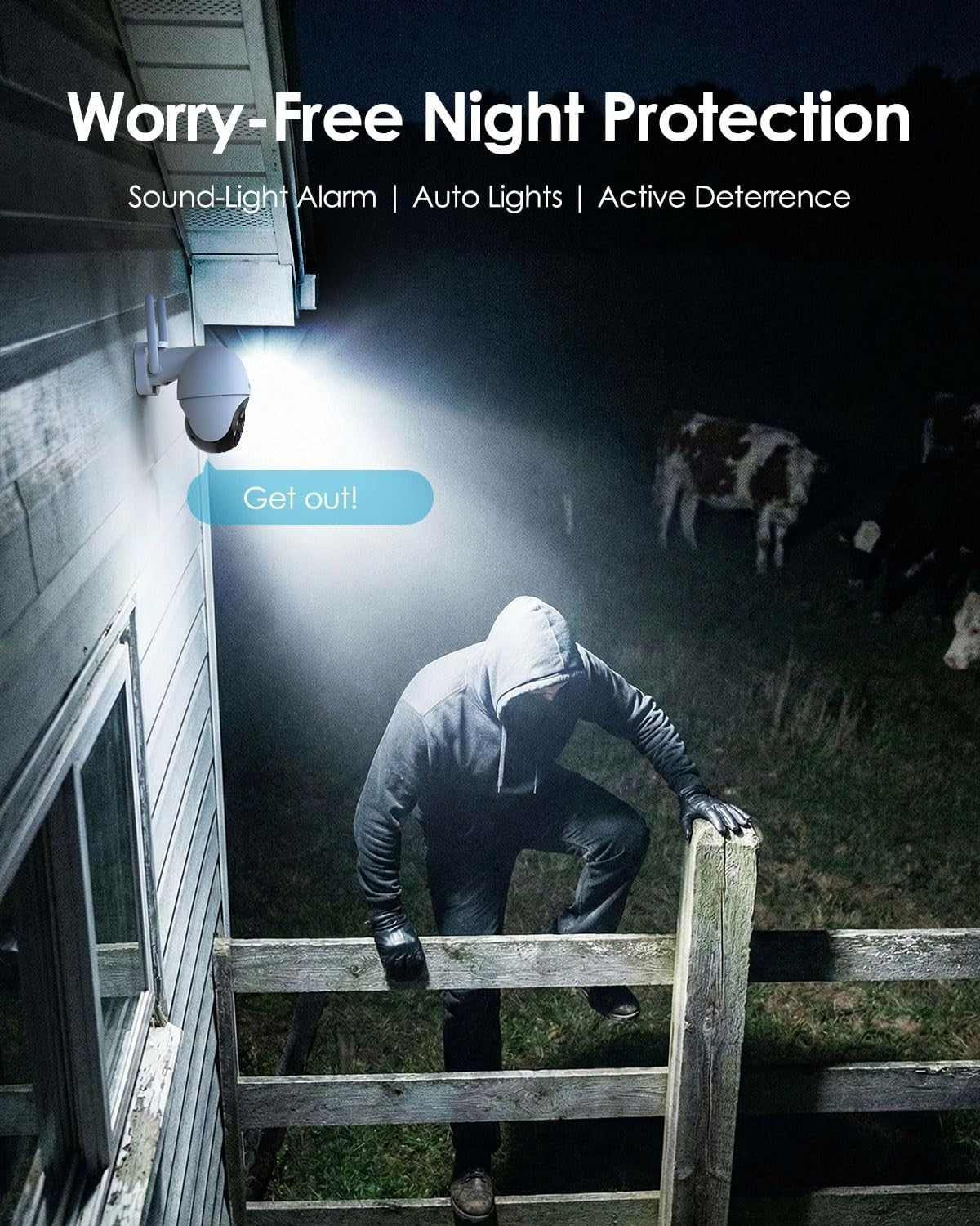 4G LTE Solar Security Camera 2K PTZ Auto Tracking No WiFi CCTV