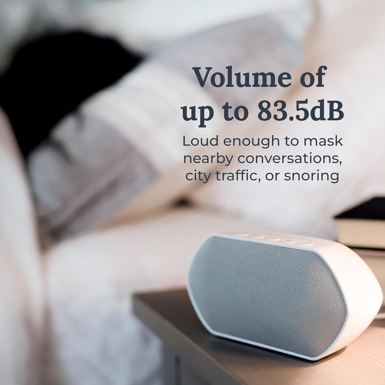 Portable White Noise Machine with 6 Sounds, Timer, Relax Sleep & Office Use