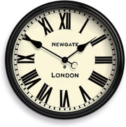 50cm Large Vintage Wall Clock Roman Numerals Metal Frame Silent Quartz