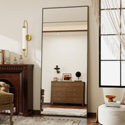 Full Length Floor Mirror 76x171cm Standing Hanging Leaning Modern Black