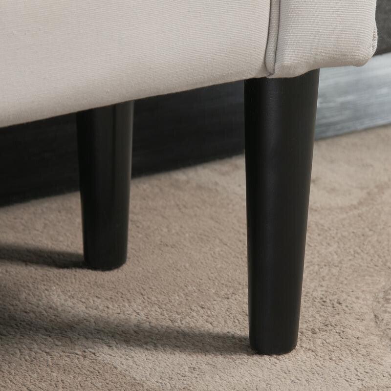Grey Rolled Arm End of Bed Bench Seat Sofa Stool for Bedroom Lounge 130kg