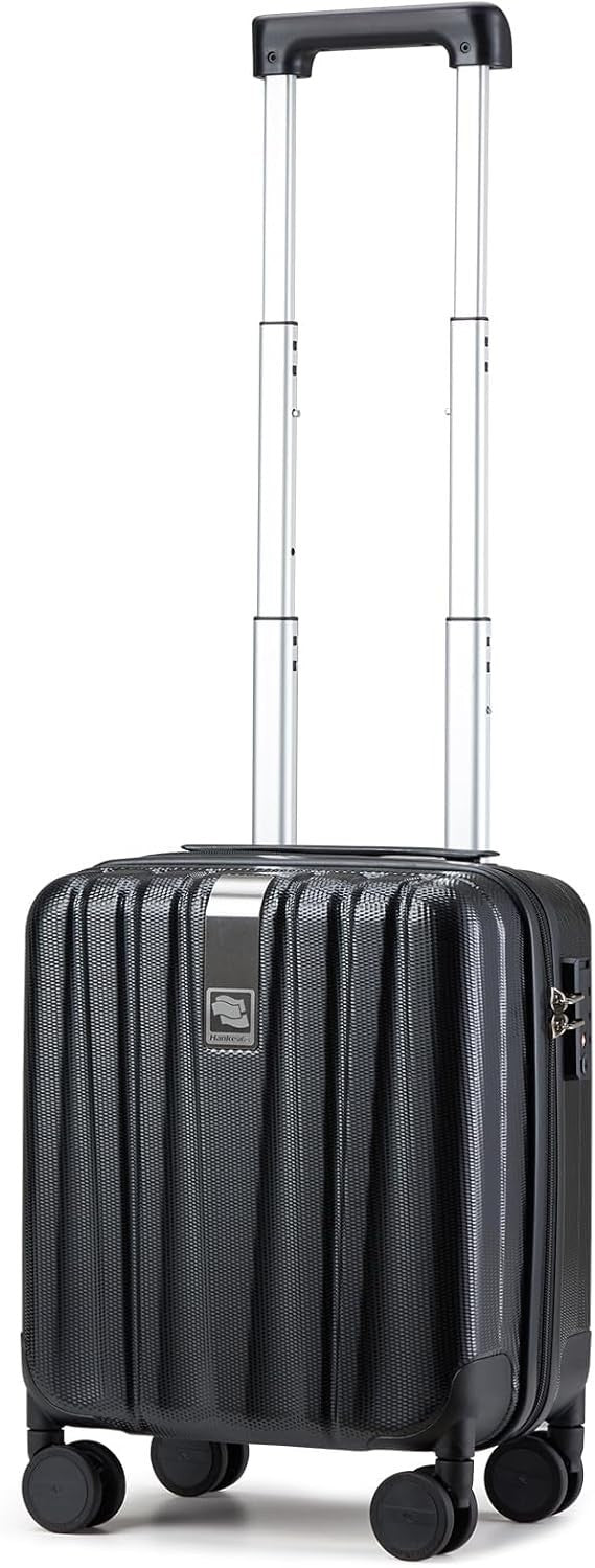 24” Expandable Checked Hard Shell Suitcase Lightweight Spinner Lock
