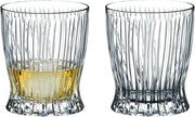Fire Design Crystal Whisky Tumblers Set of 2 | 10oz Heavy Base Old Fashioned Gla