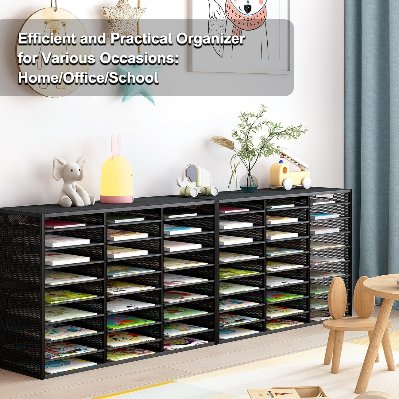 27-Slot Desk Organizer Mesh Letter Paper Filing Tray Stackable