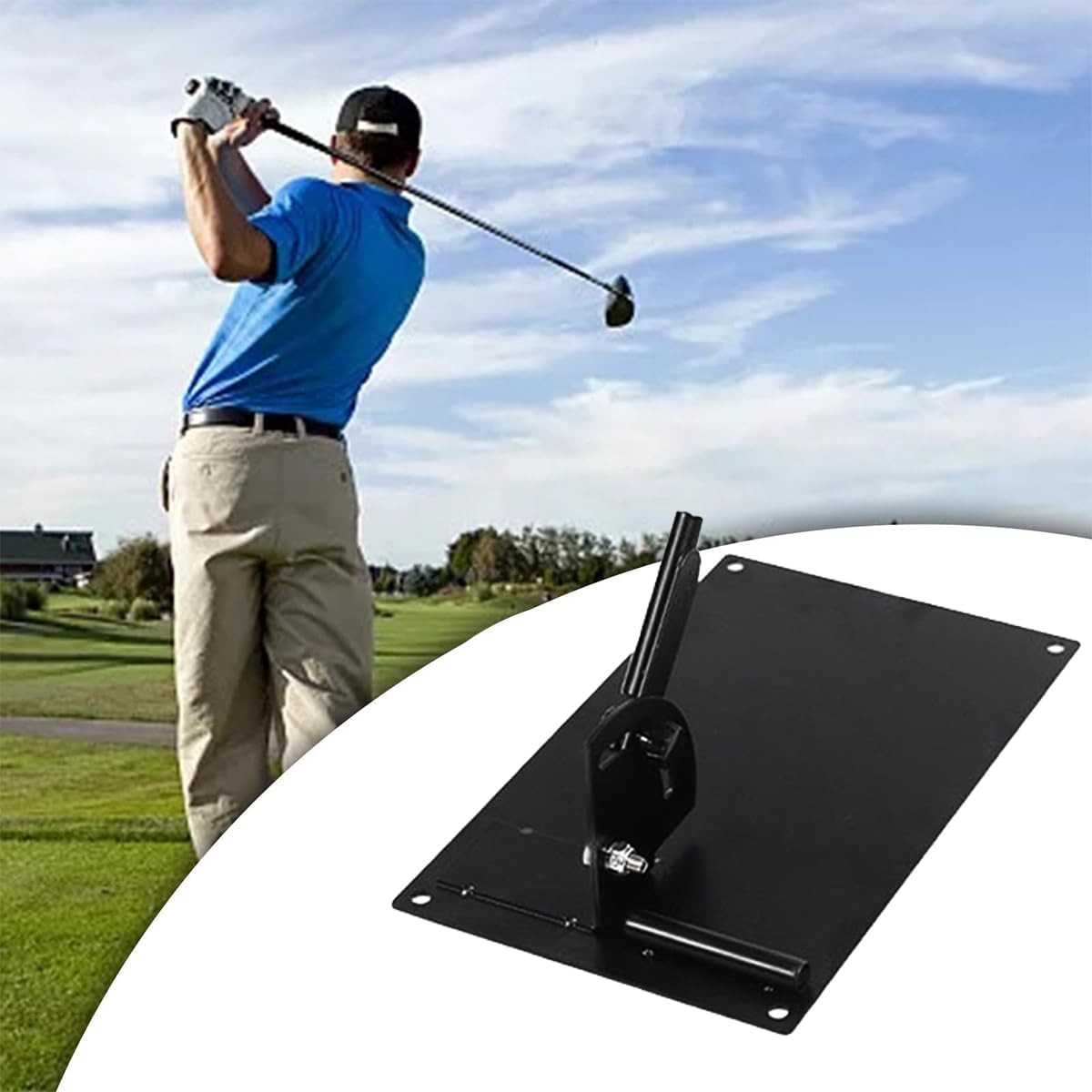Golf Alignment Stick Holder Practice Plate Swing Posture Trainer
