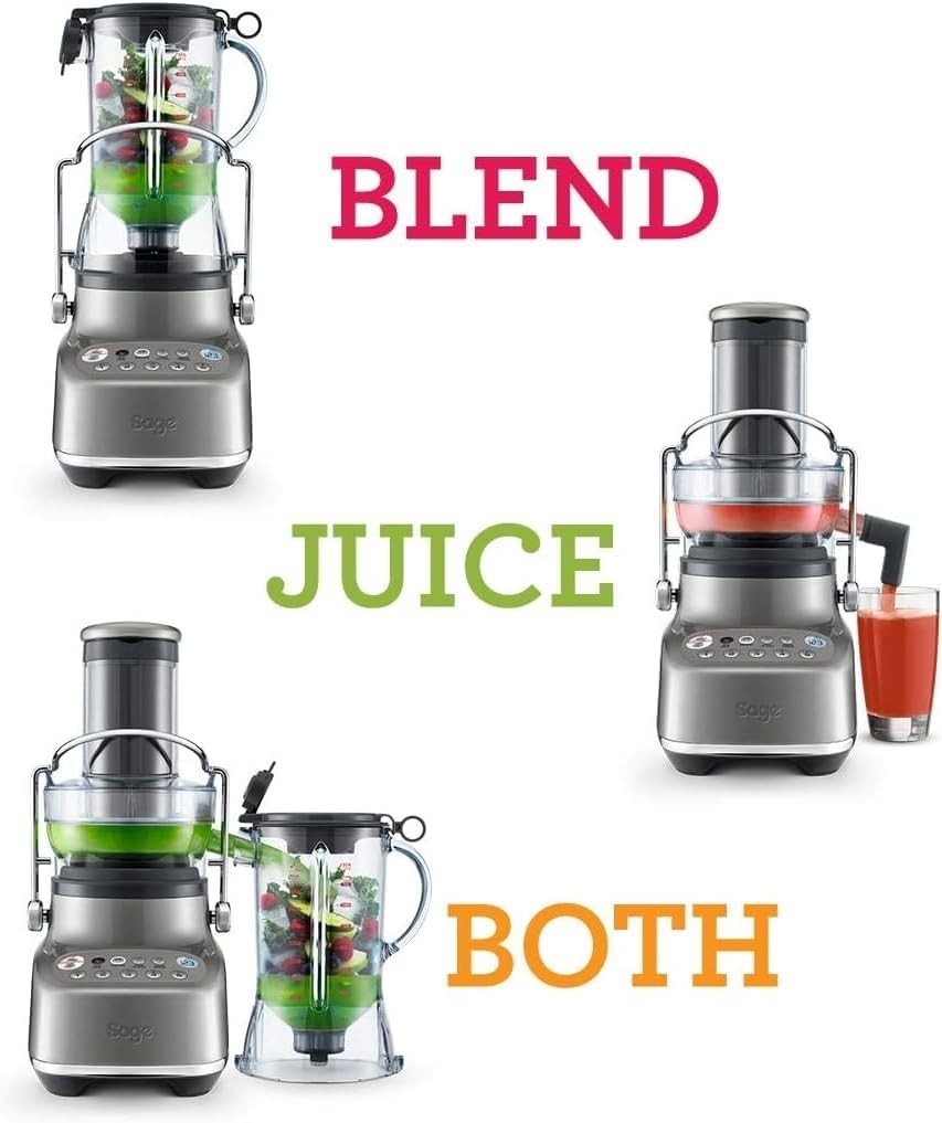 Blender Juicer Combo 88mm Chute Cold Spin 1.5L Jug Space Saving