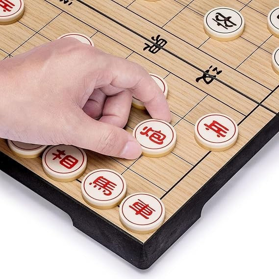 Magnetic Xiangqi Travel Chess Set Foldable Board Strategy Game