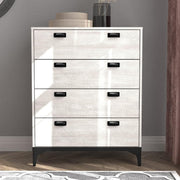4 Drawer Chest Dusty Grey Oak Bedroom Storage Cabinet Modern Tall Unit