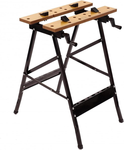 Folding Portable Workbench 100kg Capacity Steel Frame with Rubber Feet 75cm