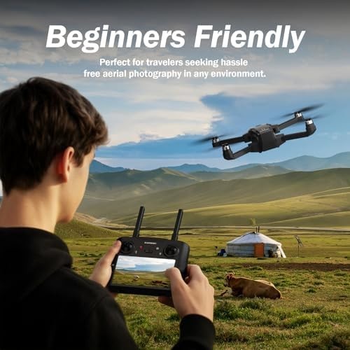 K600 GPS Drone 4K HD Camera, LCD Screen, Auto Return Follow Me Brushless Drone