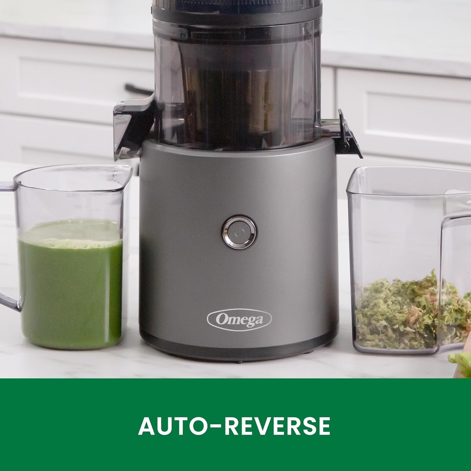 Grey Cold Press Juicer 2L Extra Large Hopper Auto Reverse Easy Clean