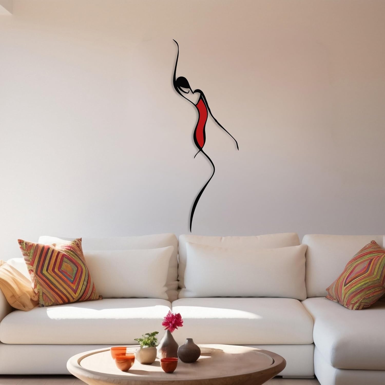 Metal Wall Art Modern Abstract Multicolor Face Sculpture Home Decor