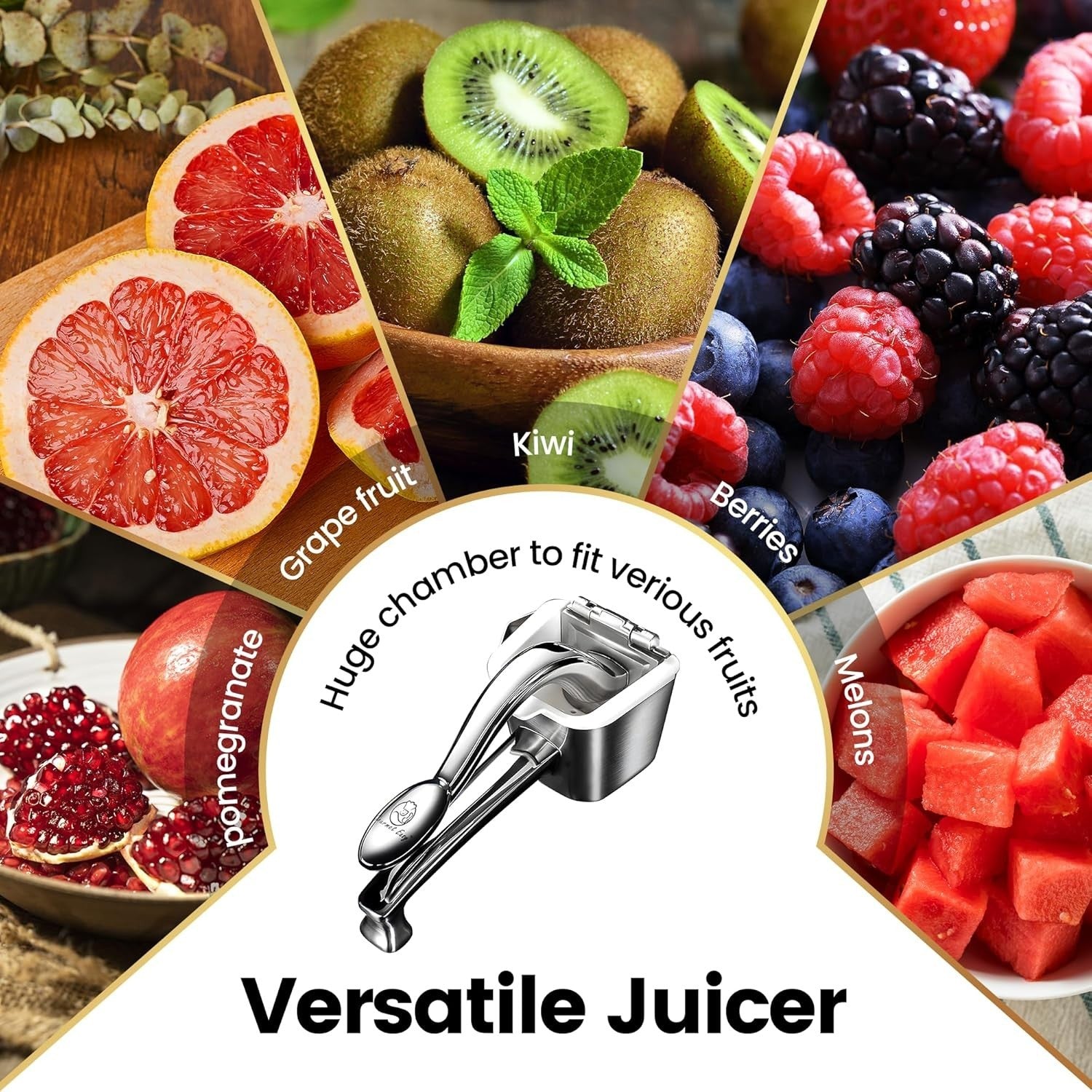 Stainless Steel Lemon Squeezer Heavy Duty Hand Citrus Juicer