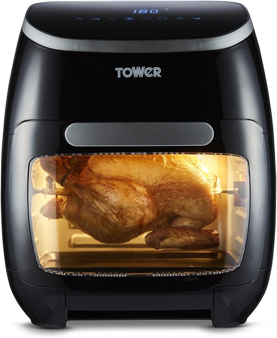 11L Digital Air Fryer Oven 5-in-1 Rapid Cook Rotisserie 2000W Vortx Technology