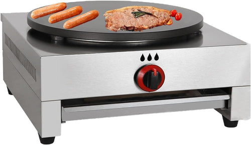 Gas Crepe Maker 15.75" Stainless Steel Non-Stick Commercial Pancake Griddle LPG