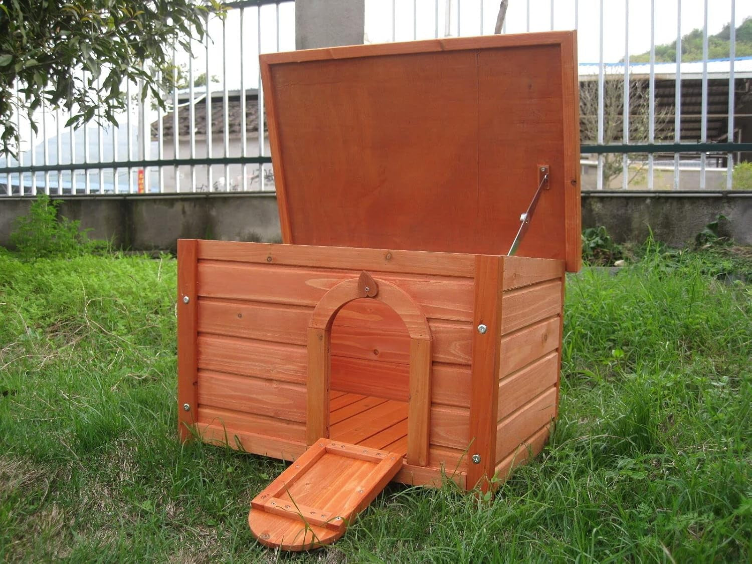 Deluxe Wooden Rabbit Hide House Outdoor Guinea Pig Shelter Small Pet Hut