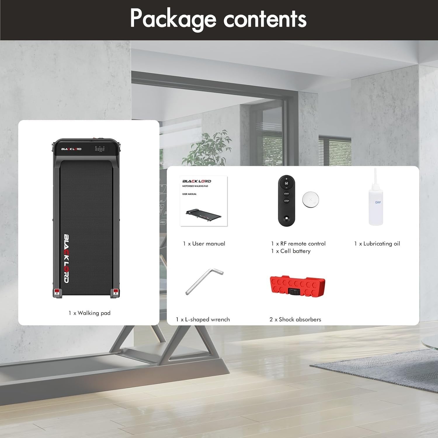 9% Incline Under Desk Treadmill 3.2HP Foldable Running Machine