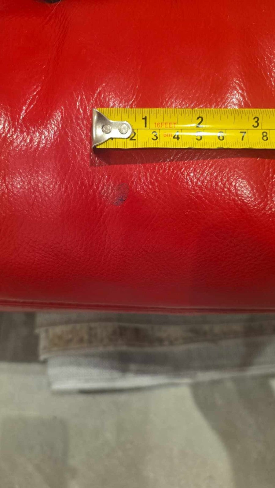 Large Luxe Red Leather Corner Sofa (PTP)