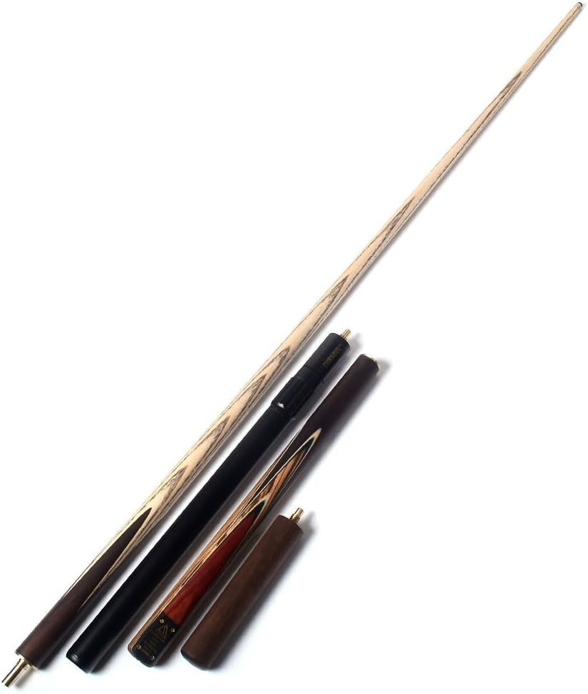 57in Snooker Cue 18oz Ash Shaft 3/4 Joint Dual Extensions Pro Set