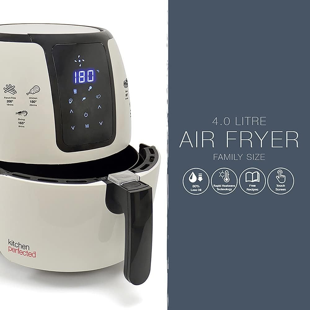4L Digital Air Fryer | XL Family Size | 7 Presets | 80% Less Oil | Touch Control
