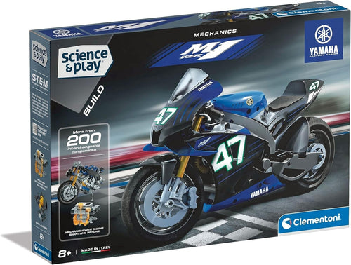 STEM Motorcycle Model Kit with 3-Speed Gearbox & Suspension, Educational Toy