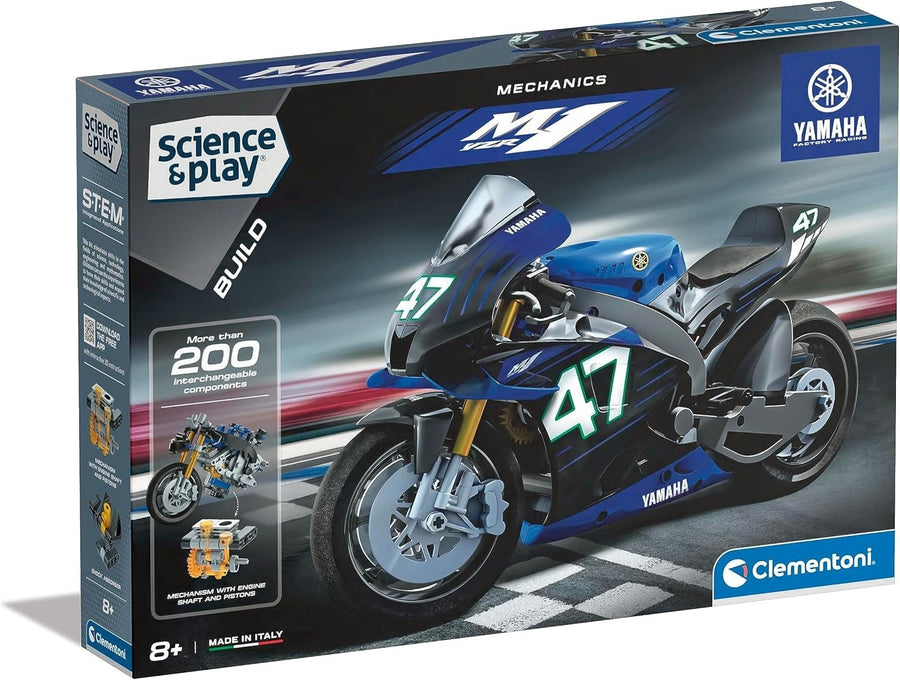 STEM Motorcycle Model Kit with 3-Speed Gearbox & Suspension, Educational Toy