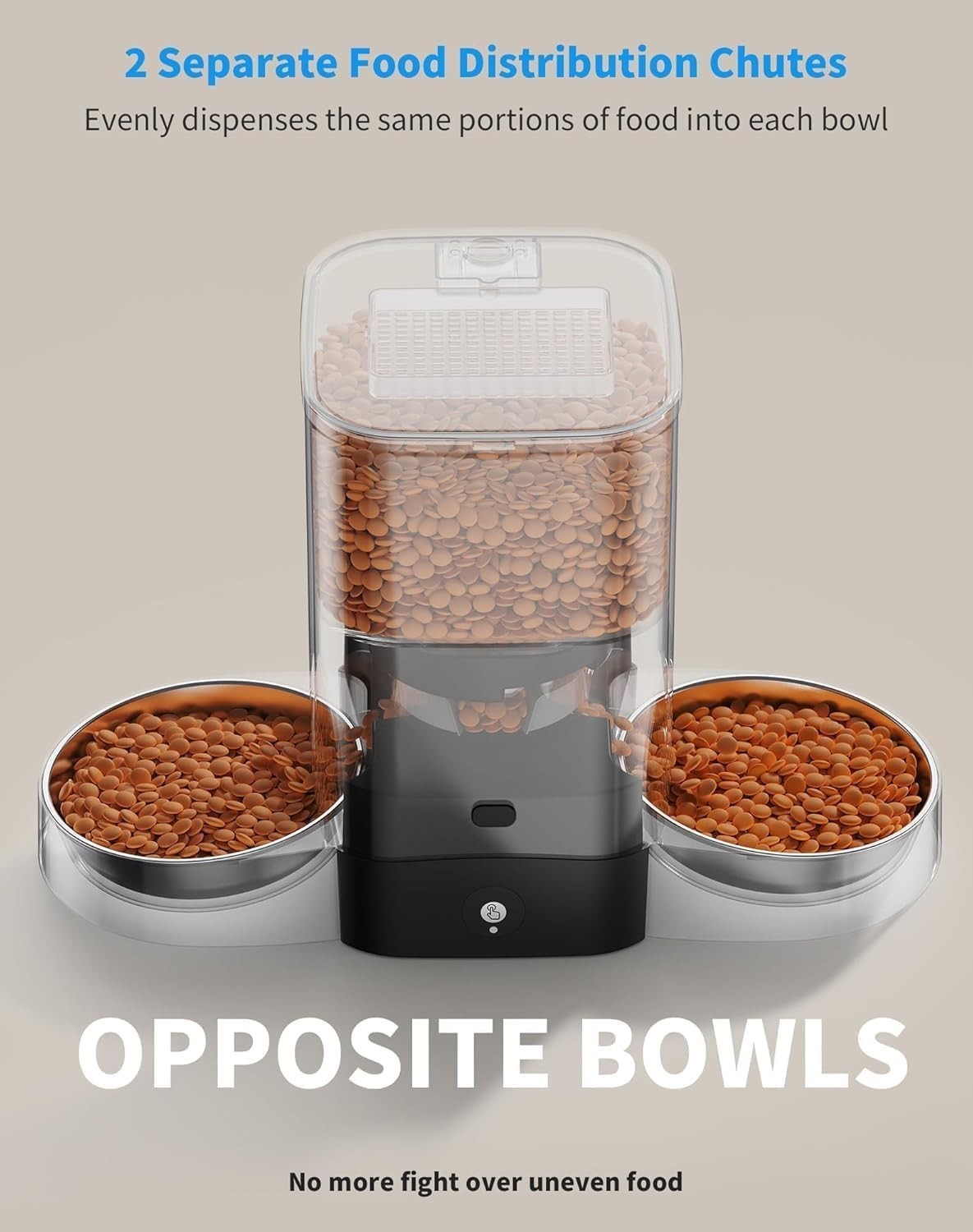 5L WiFi Automatic Cat Feeder Dual Bowl Smart Pet Food Dispenser App