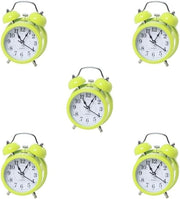 5 Pack Twin Bell Alarm Clocks Luminous Dial Backlight Heavy Sleepers