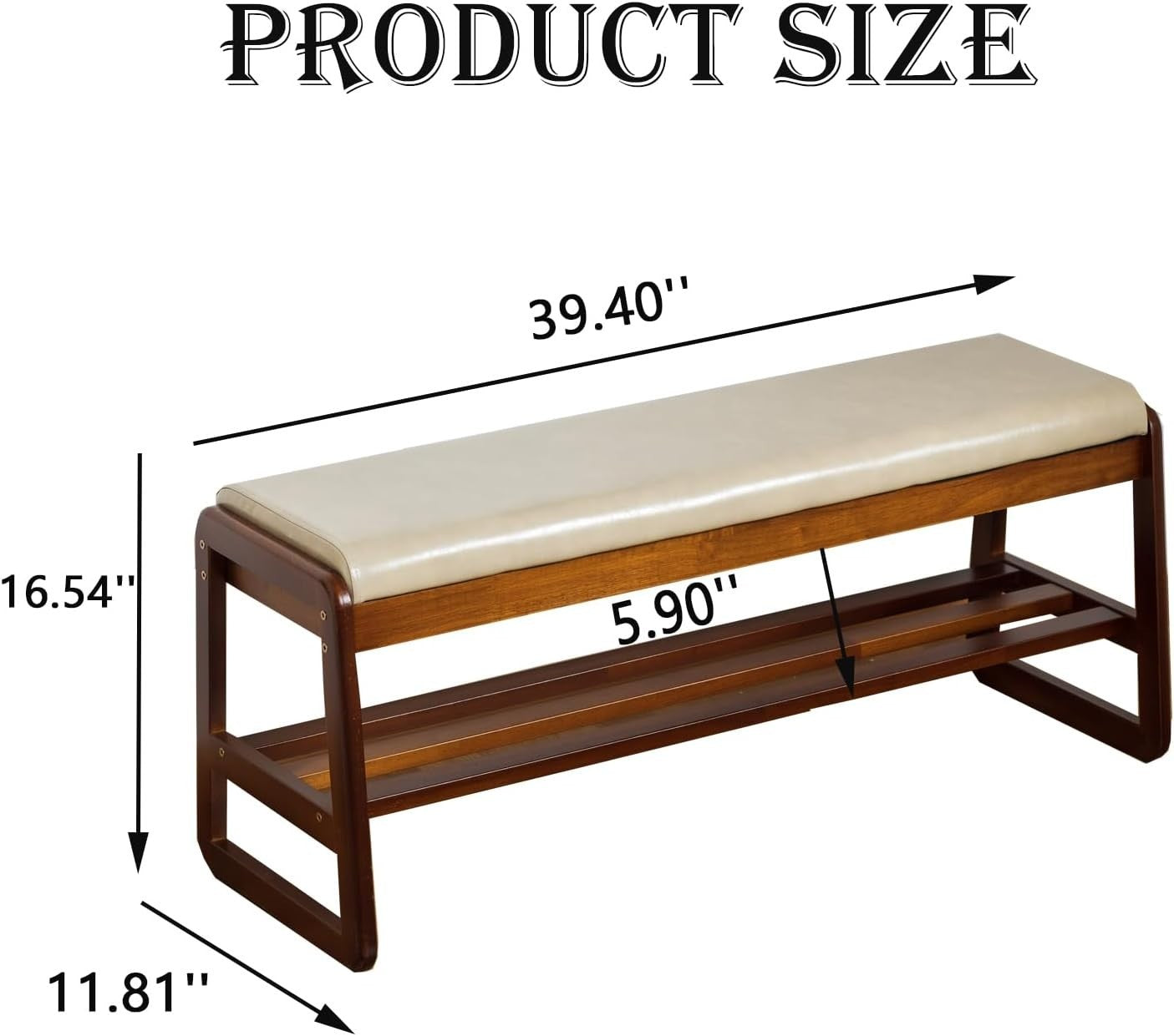 Modern Grey Solid Wood Shoe Bench with Cushion & Flip-Top Storage Seat