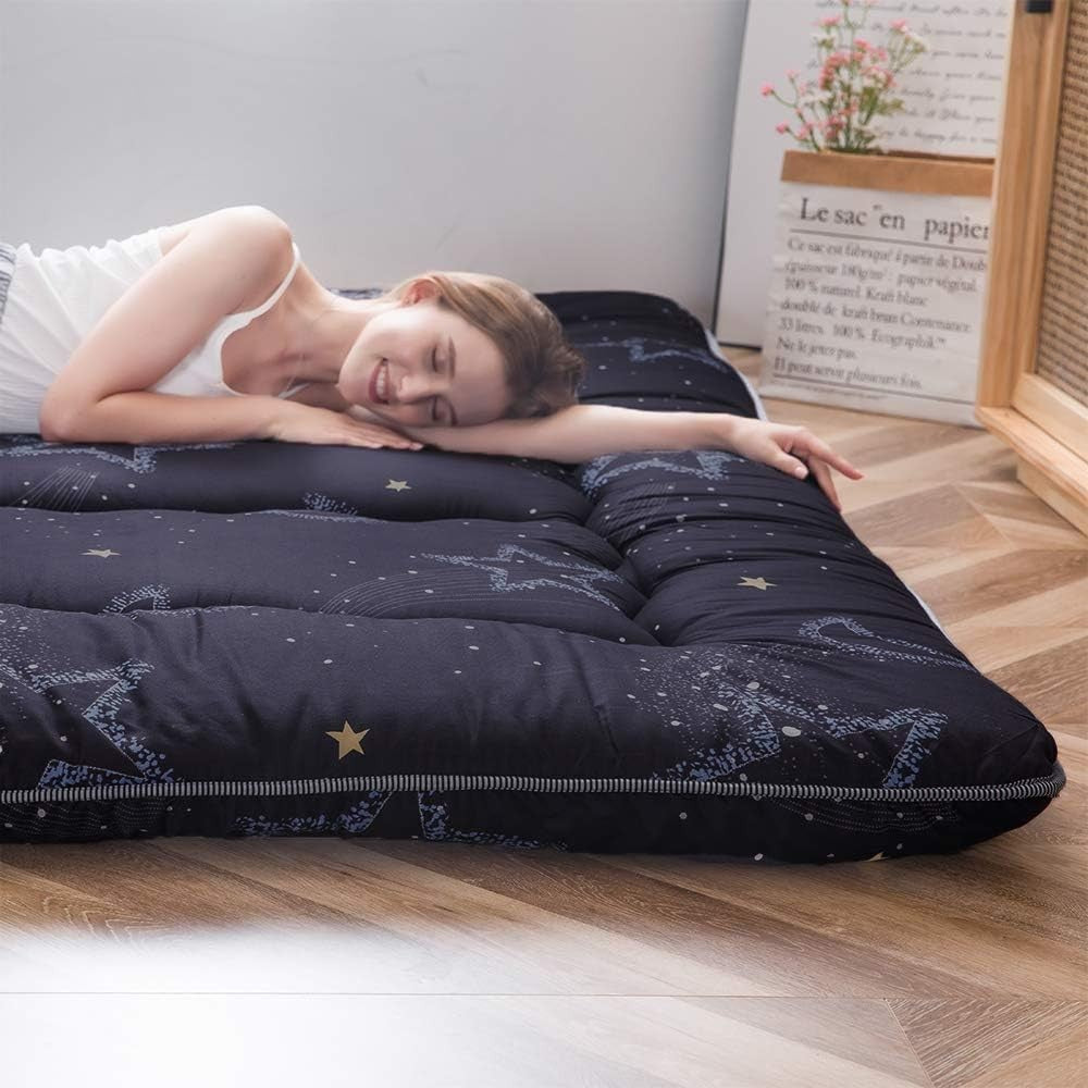 Japanese Floor Futon Mattress Thick Foldable Tatami Mat Sleeping Pad Double