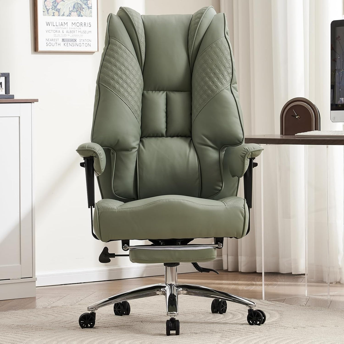 Oversized Office Chair Big & Tall Faux Leather Heavy Duty 400lb Capacity Swivel