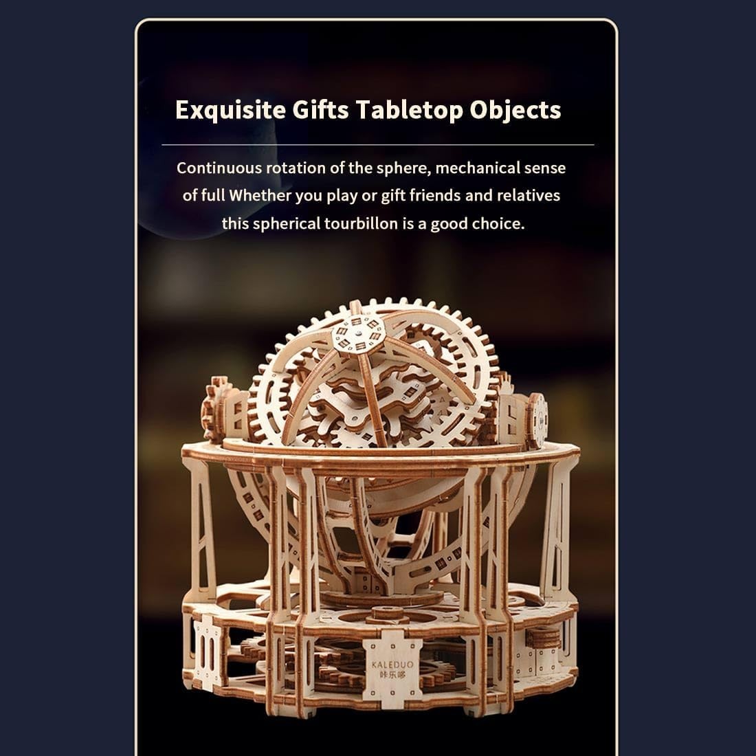 3D Wooden Tourbillon Timer Puzzle 218PCS Mechanical DIY Model Kit