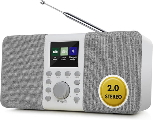 DAB DAB+ Digital Radio Bluetooth Stereo Alarm Portable