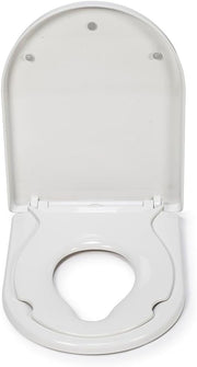 White D-Shape Family Toilet Seat Soft Close Magnetic Child Seat Antibacterial