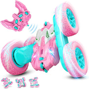 Pink 360° Flip RC Stunt Car for Girls | 2.4GHz Remote Control Off-Road Vehicle