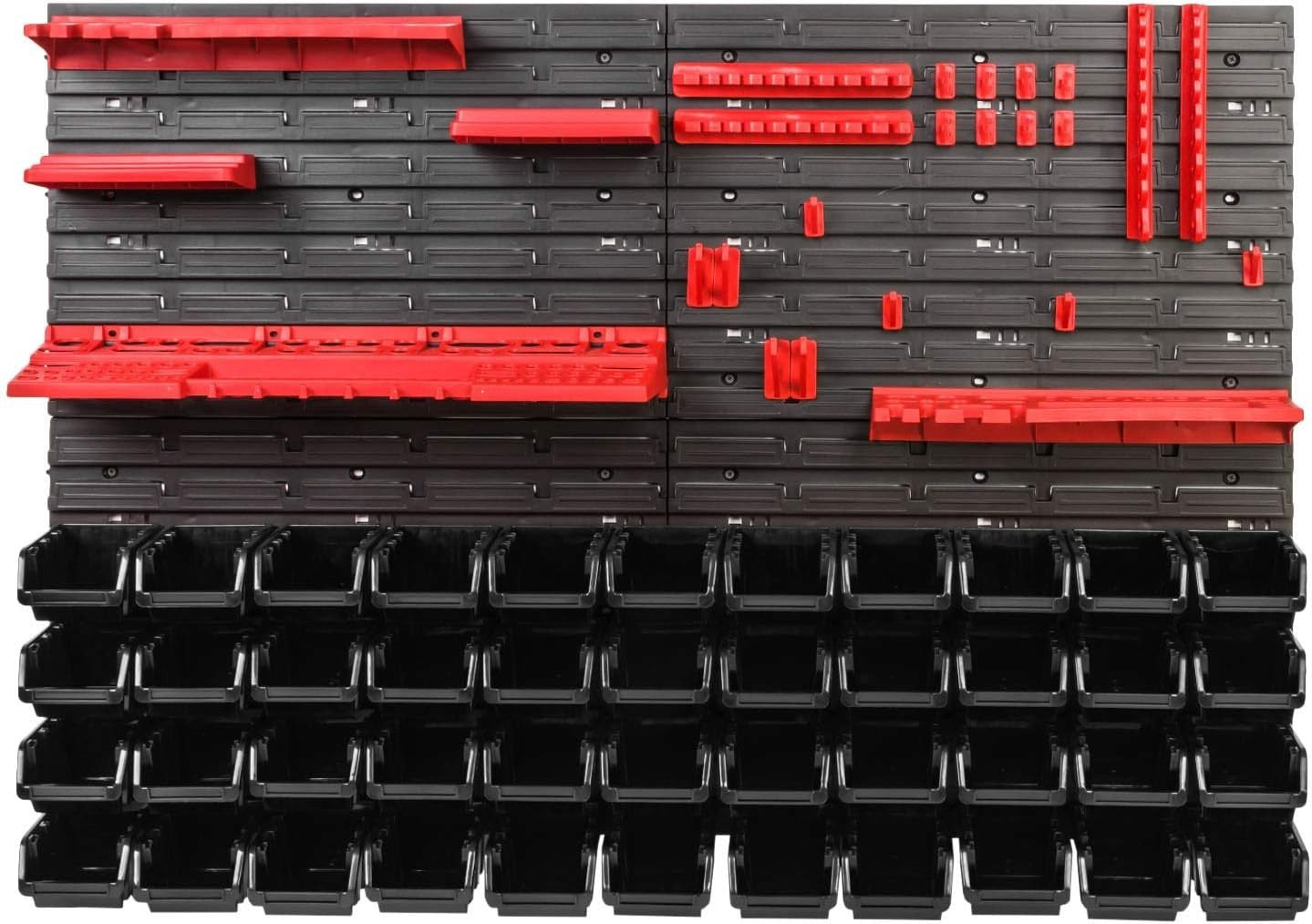 Wall Mounted Garage Tool Organizer Pegboard Storage Bin Rack
