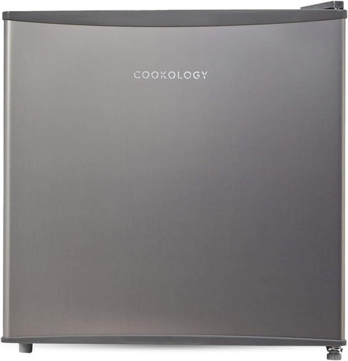 45L Mini Tabletop Fridge Countertop Reversible Door Stainless Steel