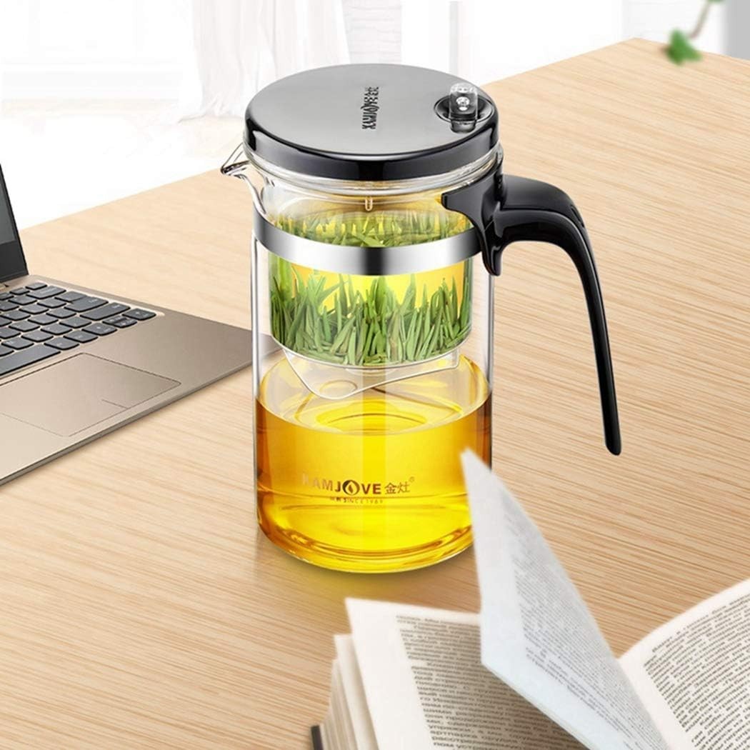 500ml Glass Teapot with Removable Infuser Borosilicate Tea Pot Lid